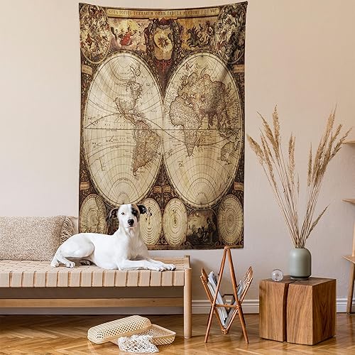 Miniatura 5 de Ambesonne Tapiz botánico tamaño King, flores silvestres en un libro vintage abierto con remolinos de la Vía Láctea galáctica, colcha colgante de