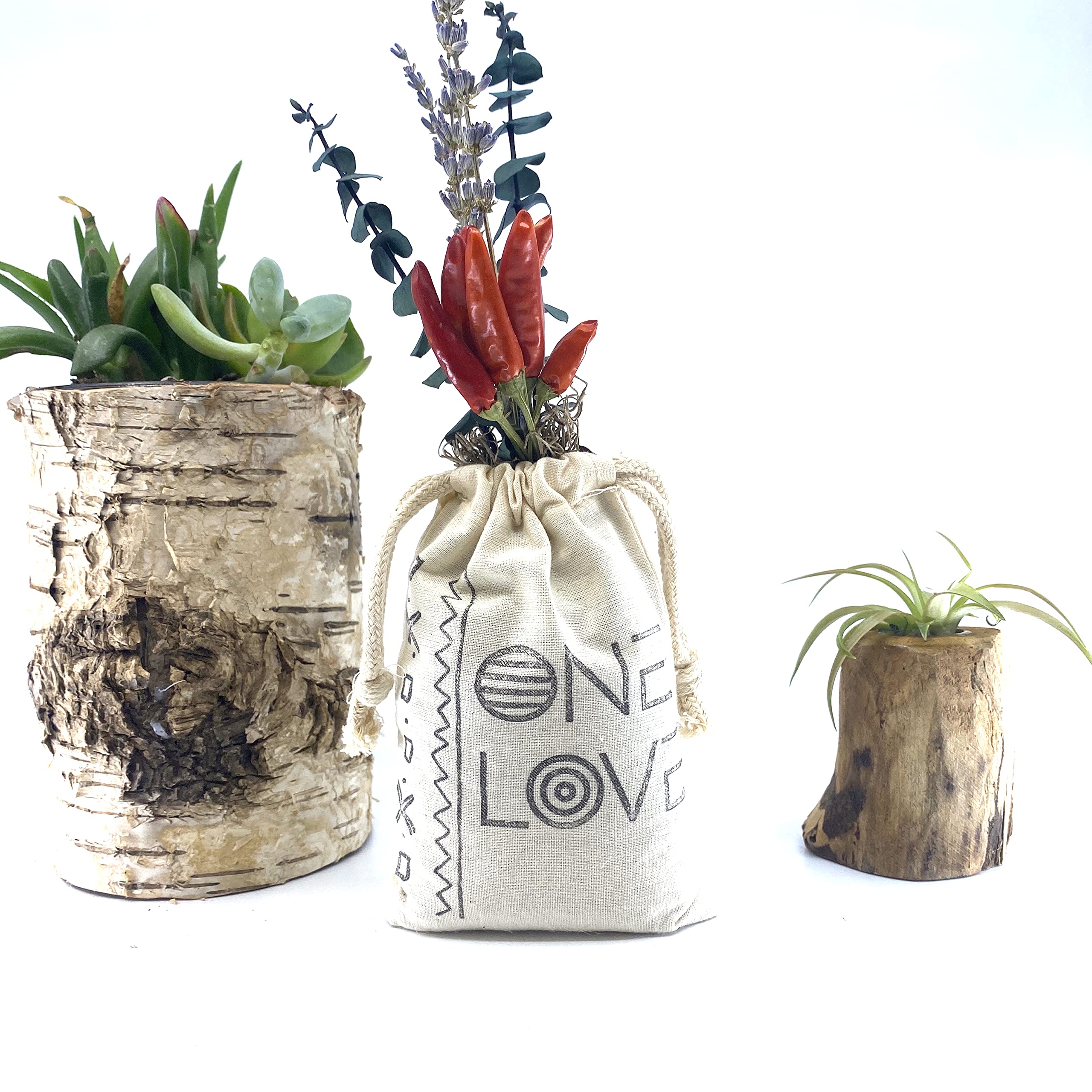 Bouquet de fleurs séchées biologiques SUNSUM One Love aux piments
