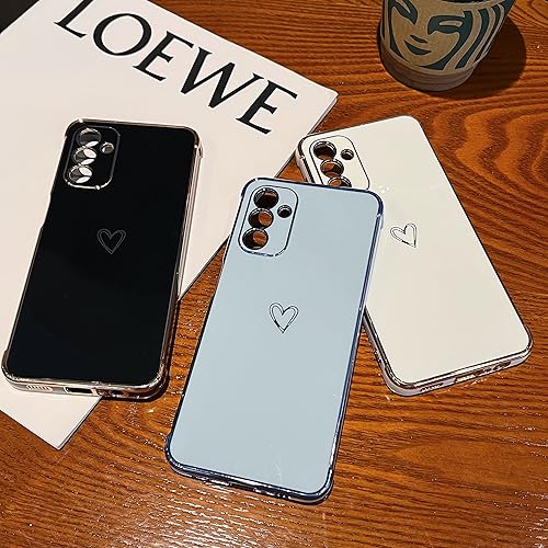Miniatura 7 de ZTOFERA Funda para Samsung Galaxy A54 5G, bonito borde chapado con patrón de corazones de amor con protección de lente de cámara, funda para Galaxy