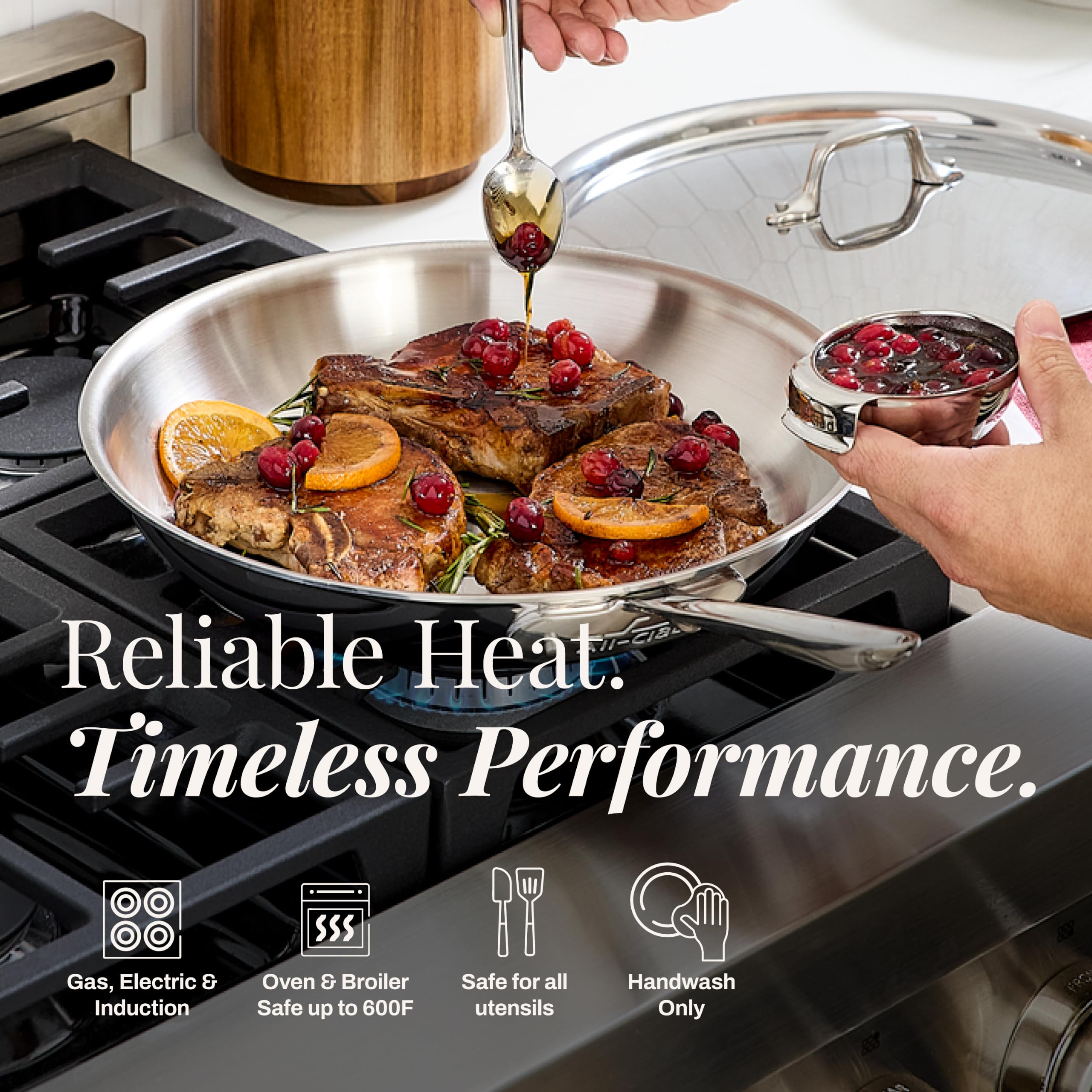 All-Clad D3® Stainless Steel 12" Fry Pan with Lid, Made in the USA — Amazon image 8