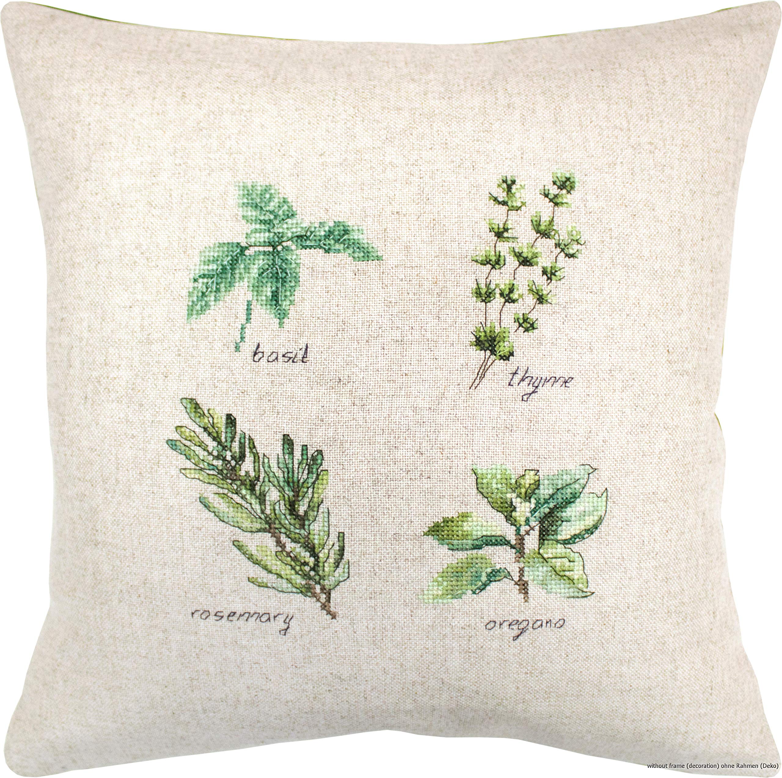 Luca-S PB198 Spices Cross Stitch Cushion, Cotton, Multicoloured, 40 x 40 cm