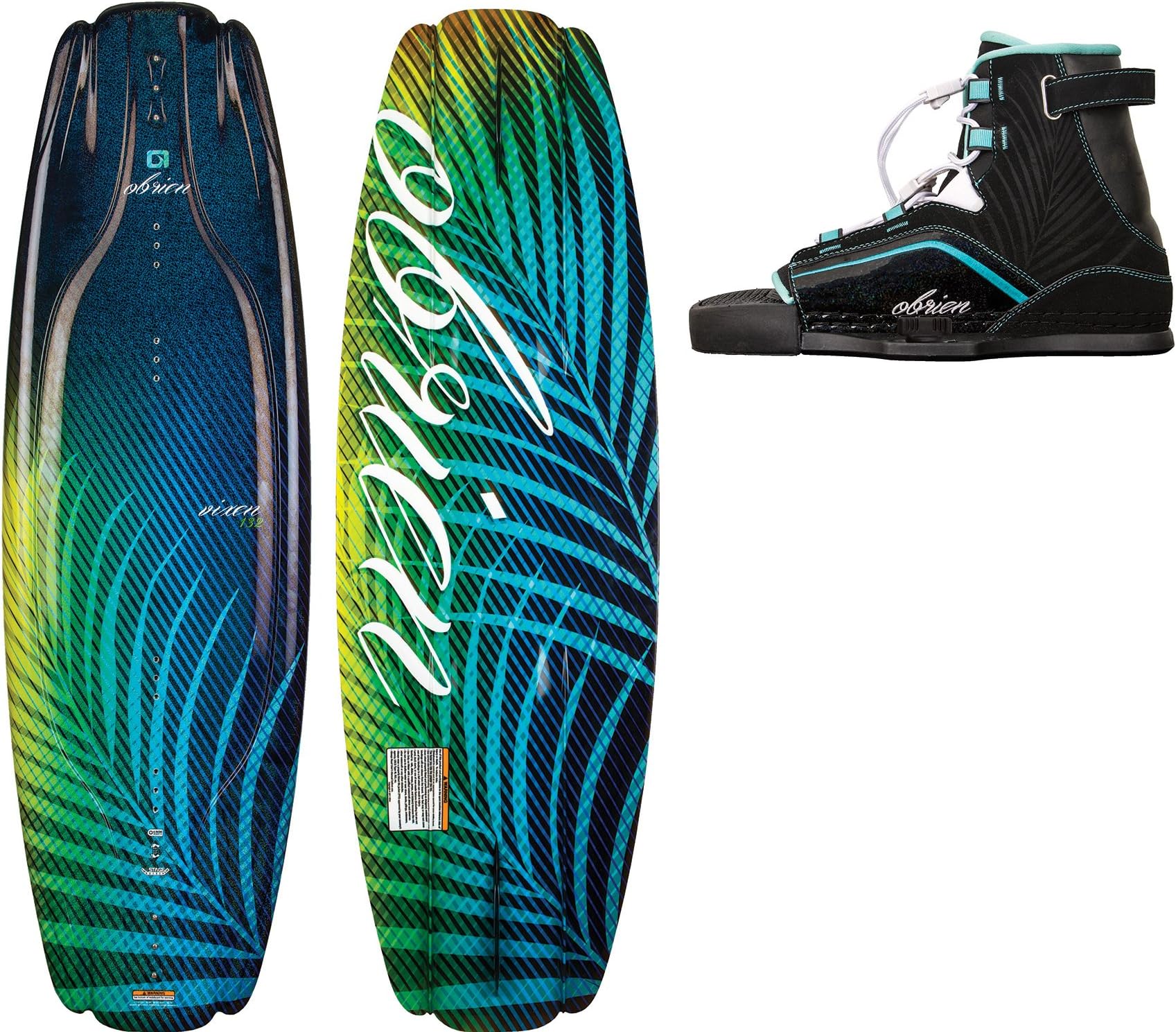 O'Brien Vixen Wakeboard with 9-11 Bindings