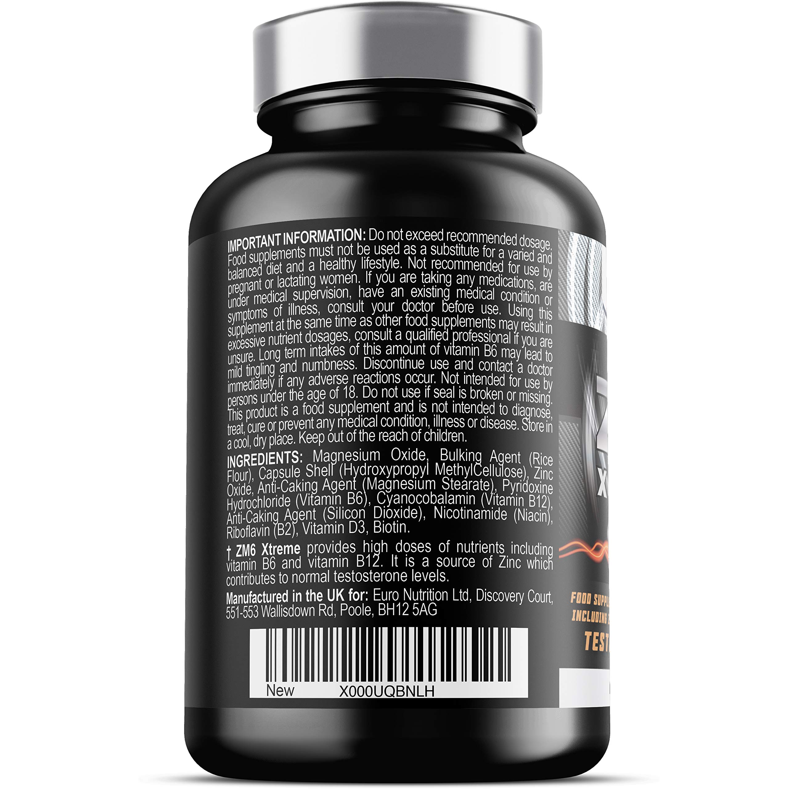 ZM6 Xtreme High Strength Zinc & Magnesium which support normal Testosterone Levels, the
