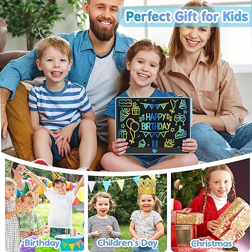 Miniatura 9 de Hockvill Tableta de escritura LCD para niños juguetes educativos para niñas de 3 4 5 6 7 años tabla de garabatos colorida de 10 pulgadas almohadilla