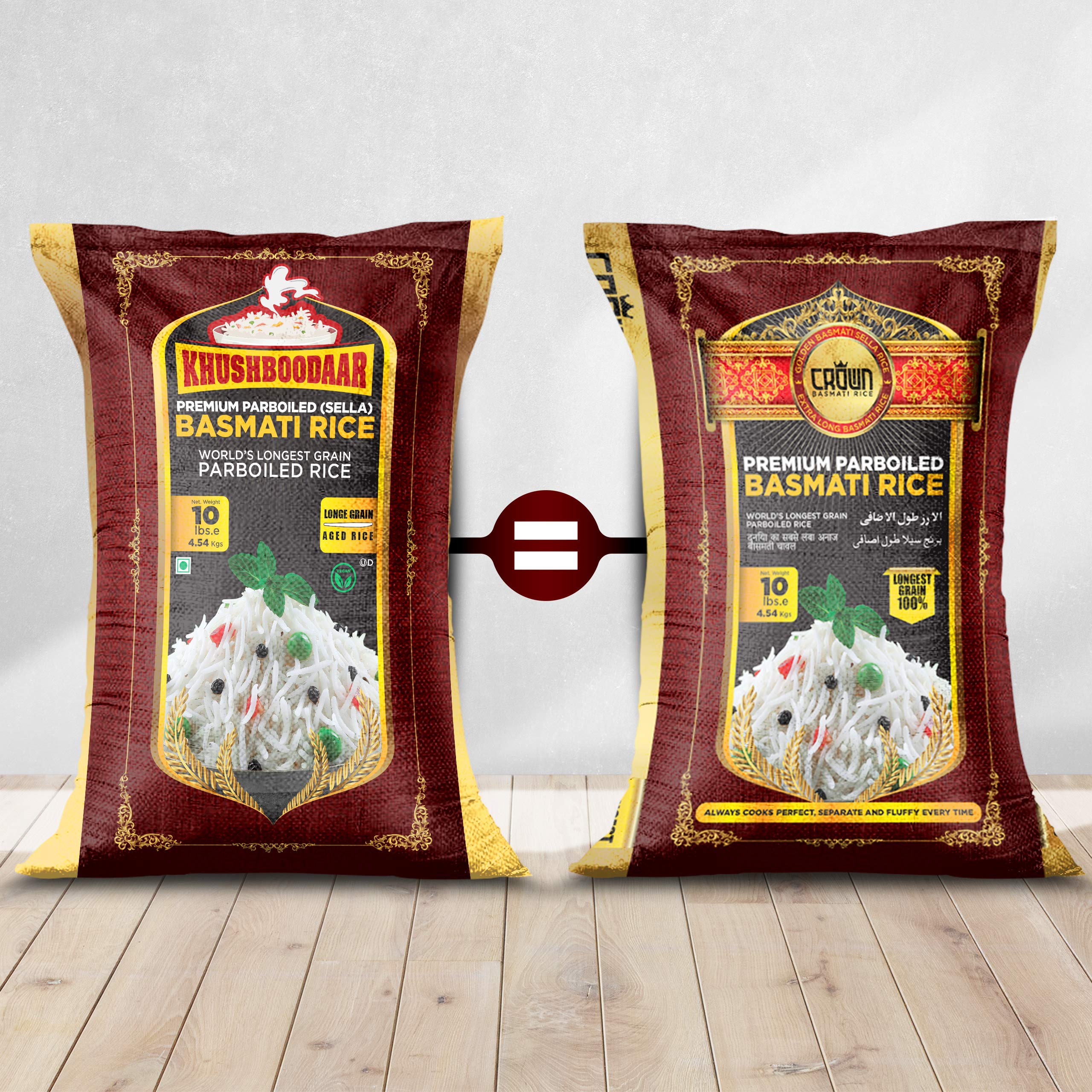 Premium Quality Crown Khushboodaar White Parboiled (Sella) Basmati Rice
