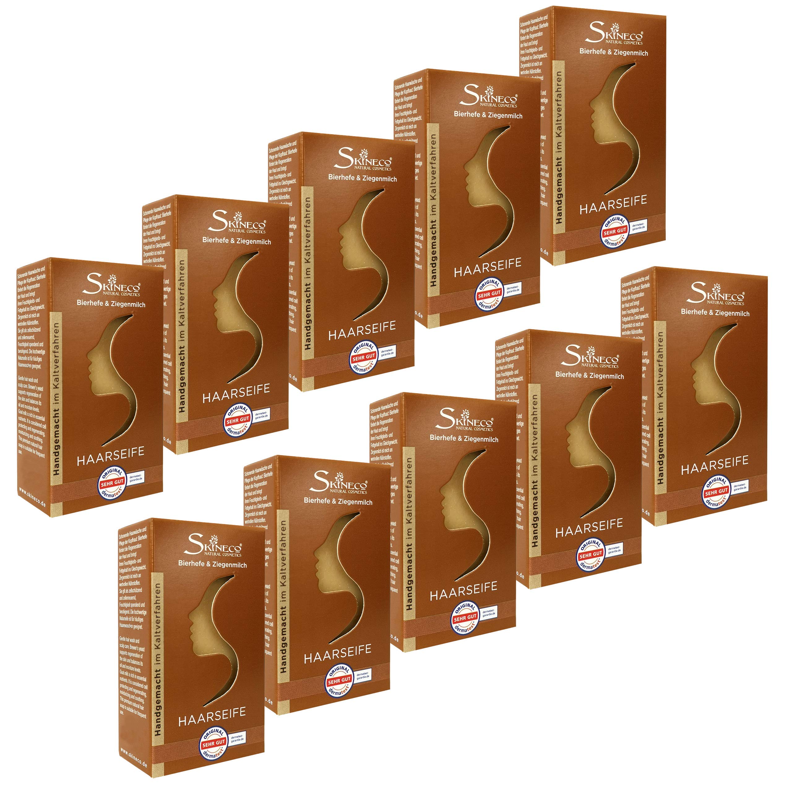 Jabón para el cabello, 10 jabones de leche de cabra sostenibles con levadura de cerveza, cosmética natural hecha a mano, champú resistente, limpieza suave para cuero cabelludo sensible