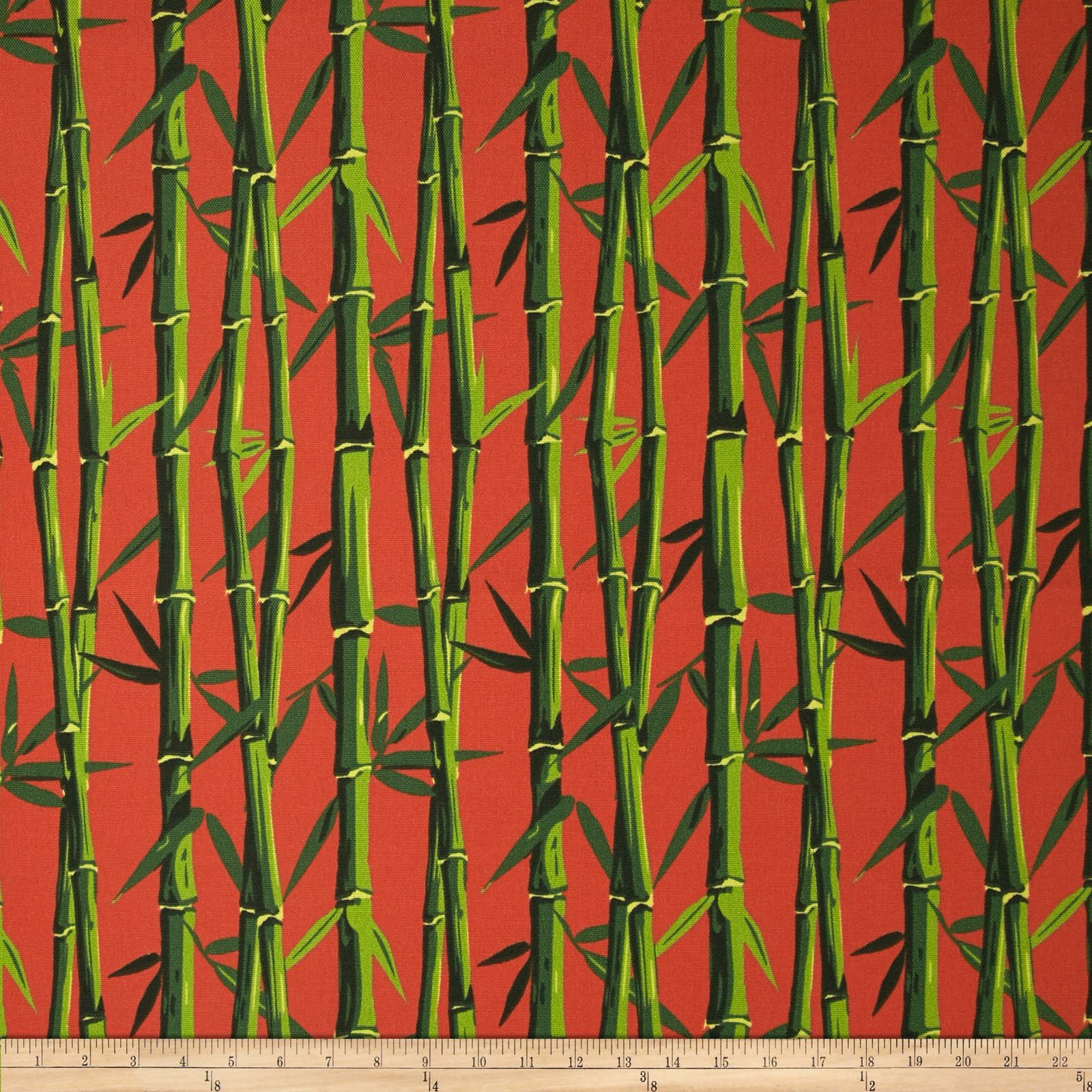 Tempo Fabric 0405859 Terrasol Indoor/Outdoor Bamboo Coral Fabric by the Yard