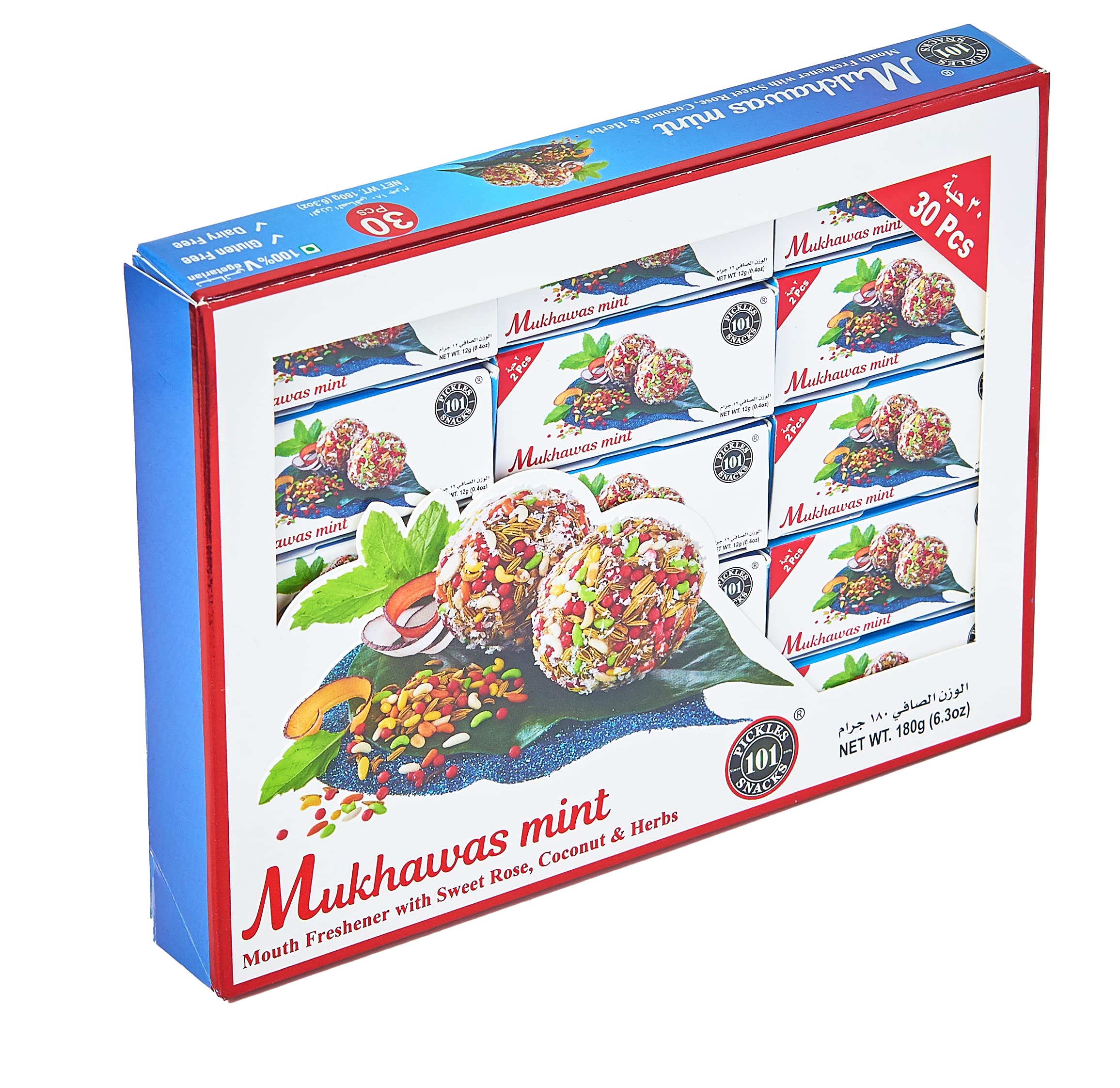 101 Pickles & Snacks Banarasi Mint Mukhwas mouth freshener (Mukhawas Mint, 2 x 15 (30))