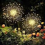 GIGALUMI Garden Outdoor Decor Lights 120LED 2Pack, Solar Garden Lights for Yard Outside Fairy Decorative,Solar Powered for Yard Pathway Flowerbed Planter Balcony Patio Decor Christmas(Warm White)