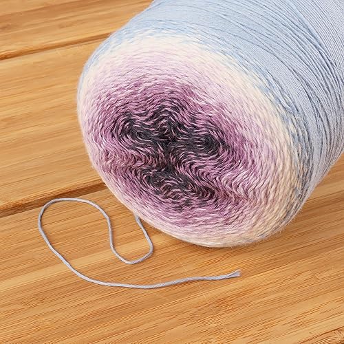 Miniatura 3 de JubileeYarn - Hilo Ombré Blast, 7.76 ozpastel, algodón para bebé, cripta de hielo, 2 pasteles