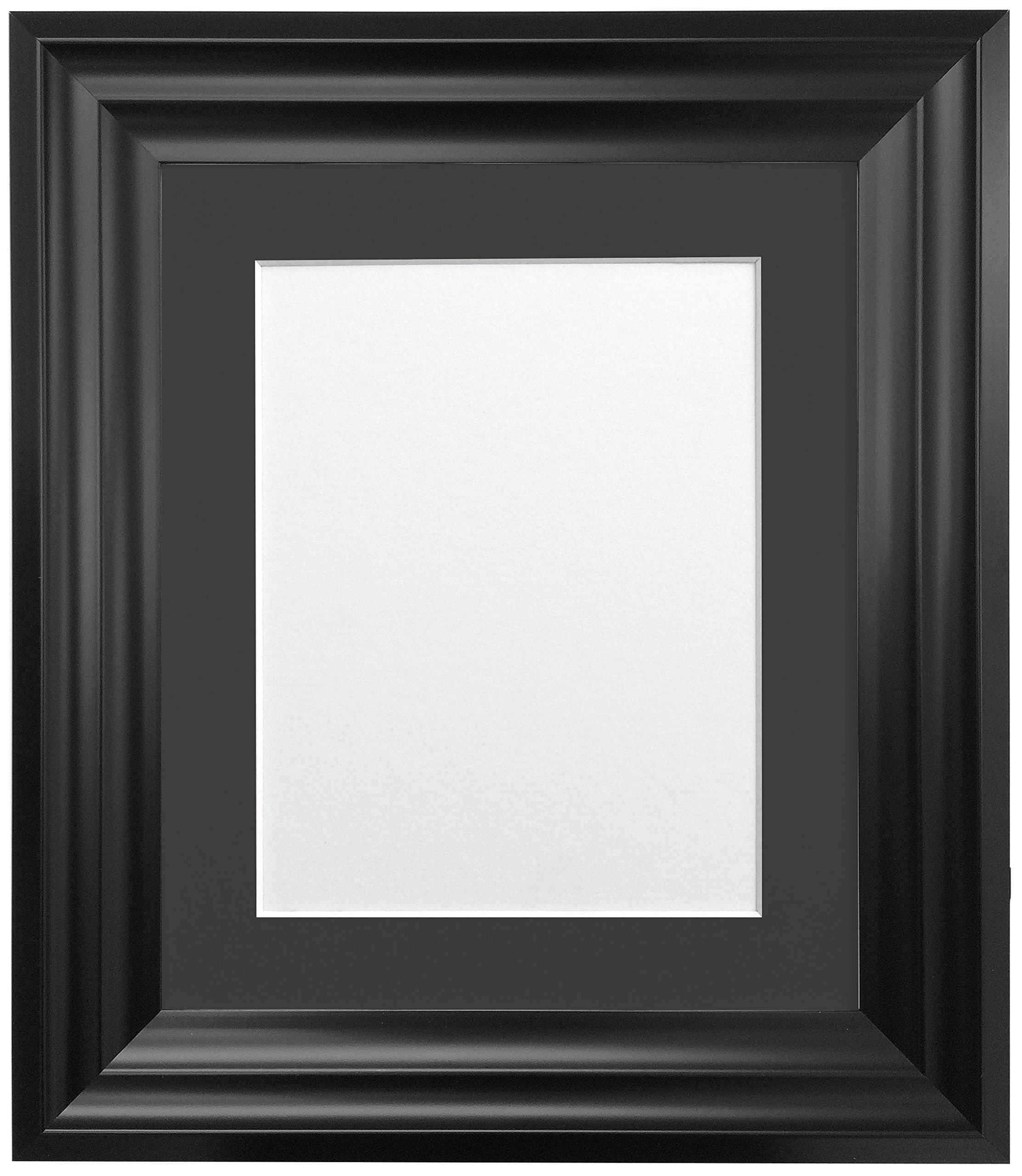 Frames By Post Black Firenza Matt Picture Photo Frame With Mount A3 For Picture Size A4
