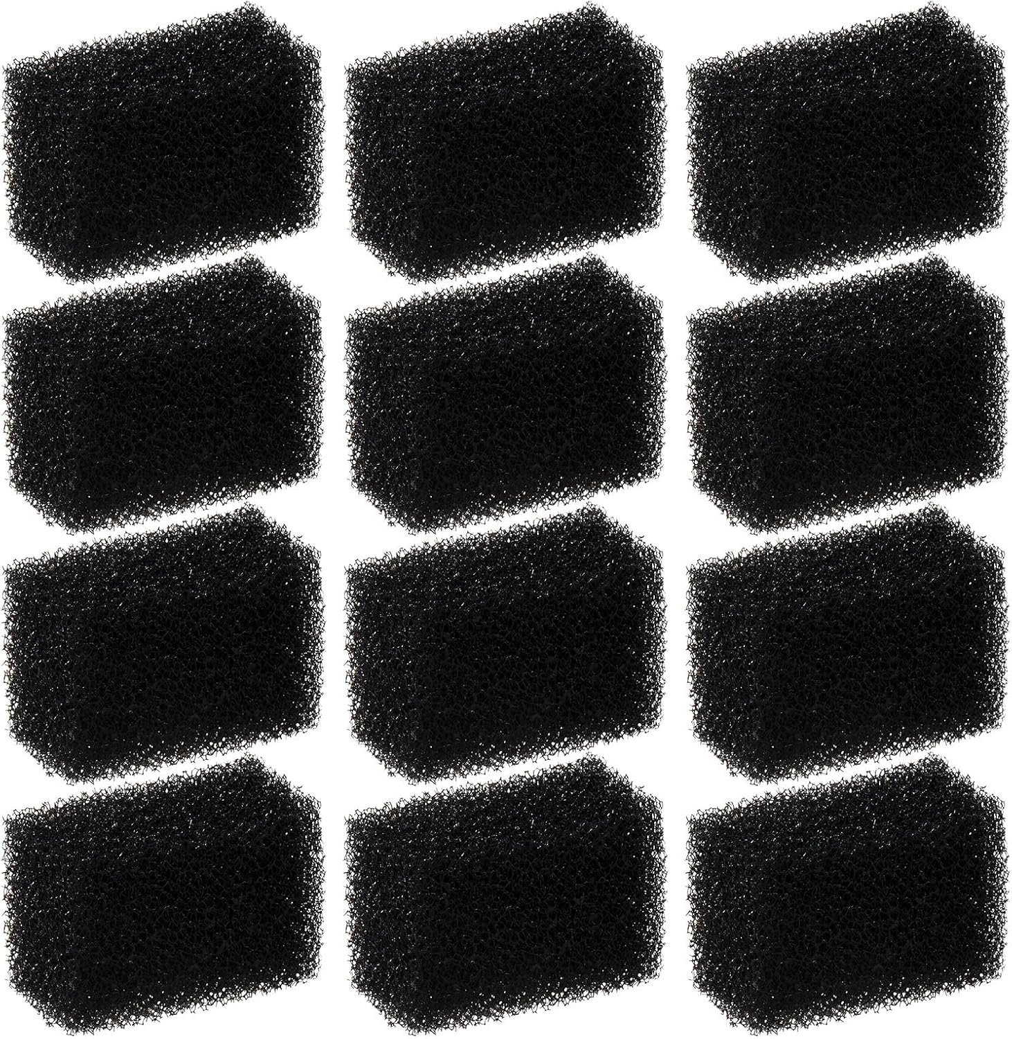 12 Pack Cat Fountain Filters Sponge Replacement Pet Fountain Pre-Filter Square Foam Sponges for 84oz/2.5L Cat Water Fountains