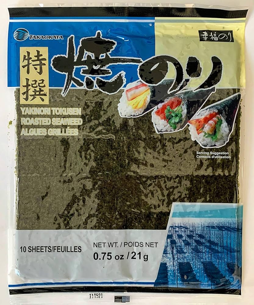 noriページです Amazon.com : Takaokaya Yakisushi Nori Tokusen Takaokaya (3 packs