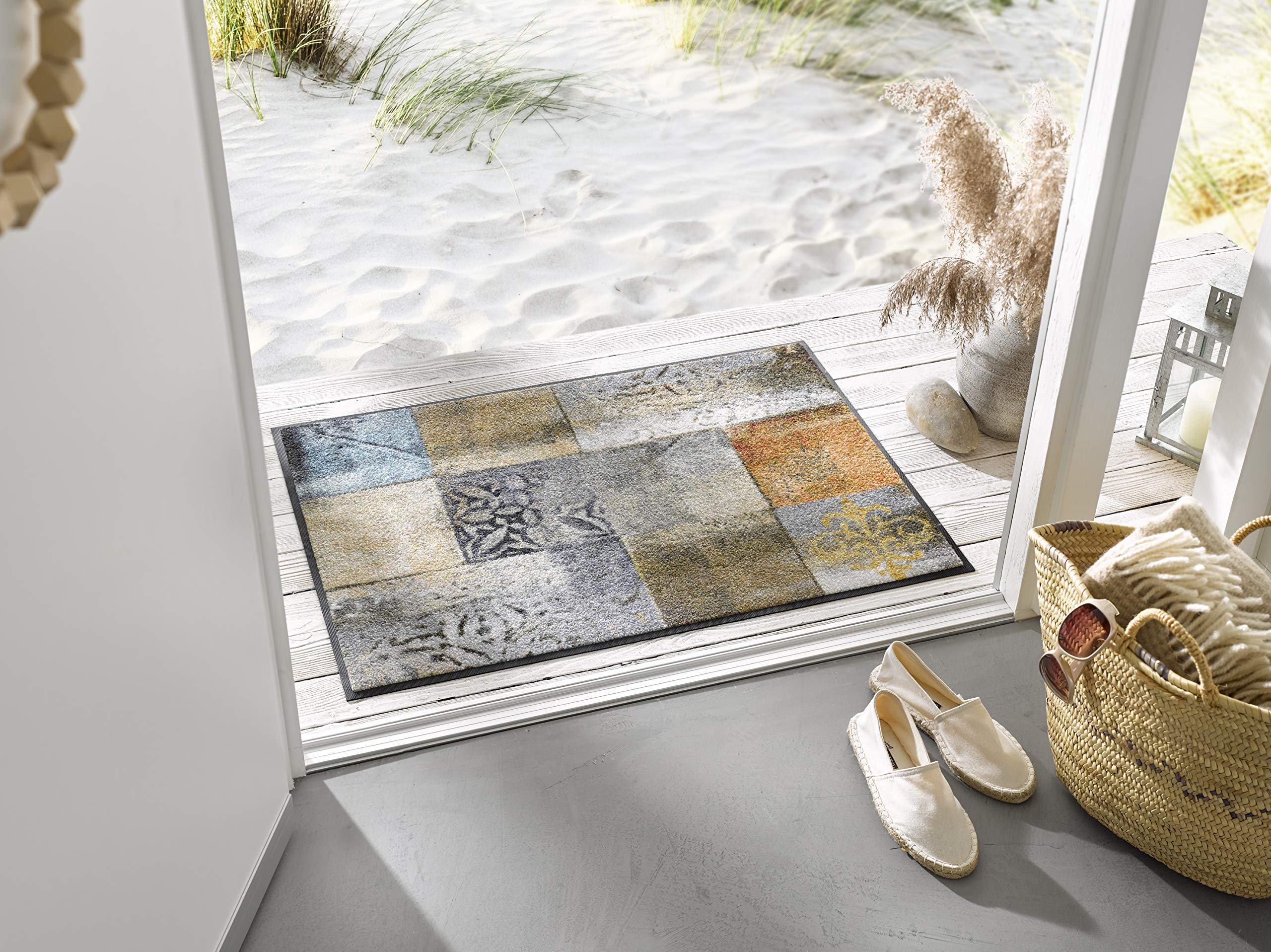 Wash+Dry Tilea Tapis Del Sol, Polyamide Dos : Caoutchouc Nitrile, Multicolore, 60x85cm