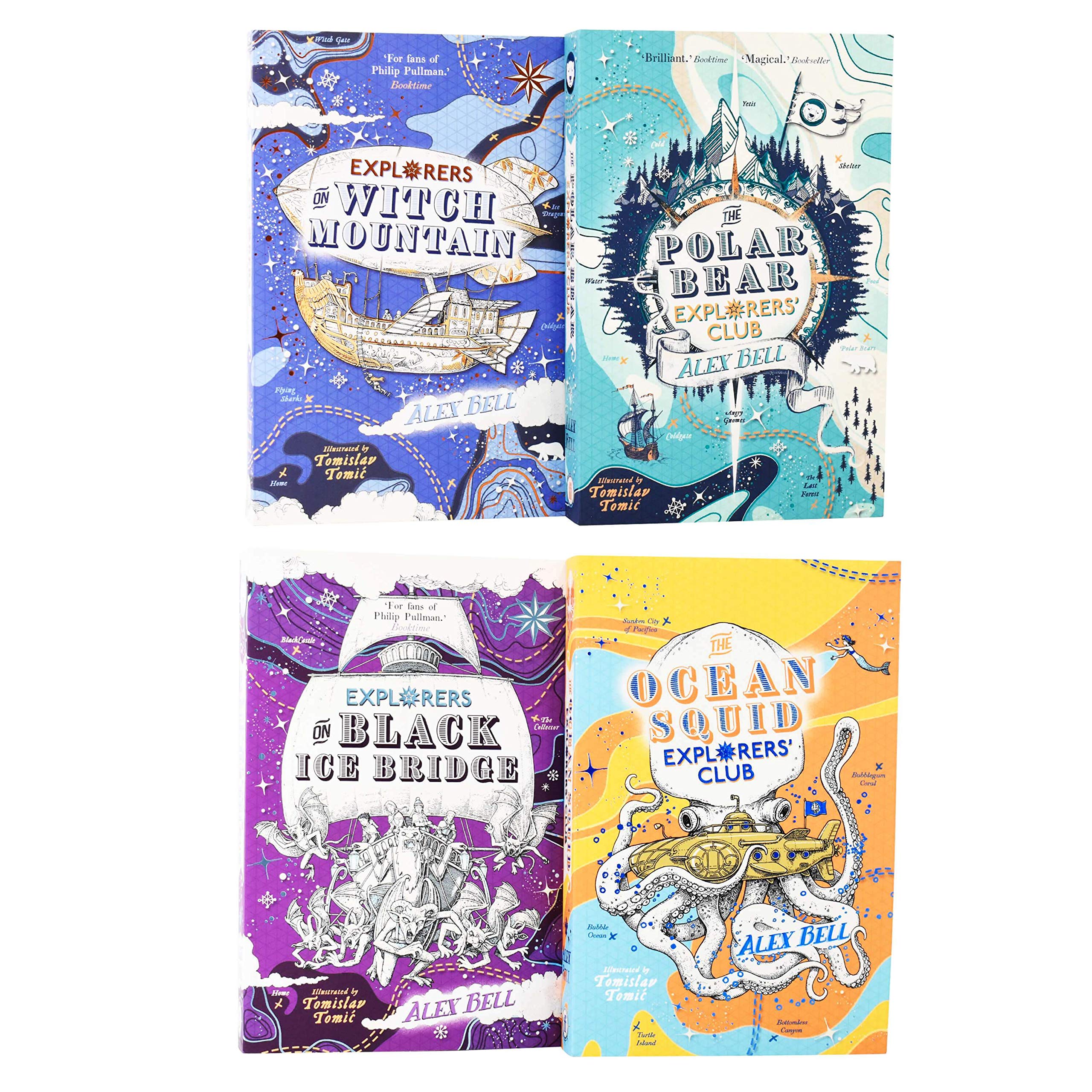 The Polar Bear Explorers Club 4 Books Collection - The Polar Bear Explorers Club, Explorers on Witch Mountain, Explorers on Black Ice Bridge, The Ocean Squid Explorers Club