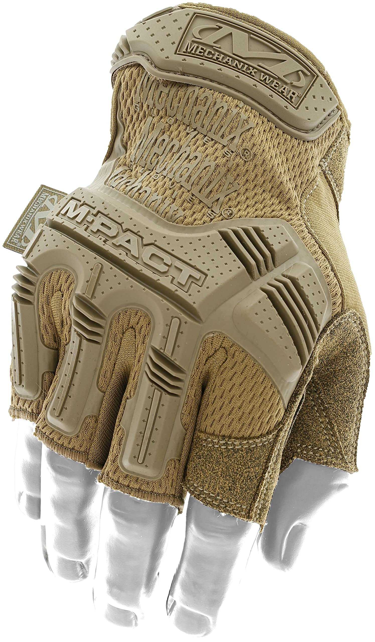 Mechanix Wear - M-Pact Fingerless Coyote Gloves (Large, Brown)