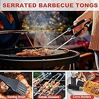 Vista 4 de Grilljoy Accesorios de BBQ Juego de Herramientas de Parrilla - 22 Piezas de Acero Inoxidable Accesorios de Parrilla de Barbacoa para Parrilla al