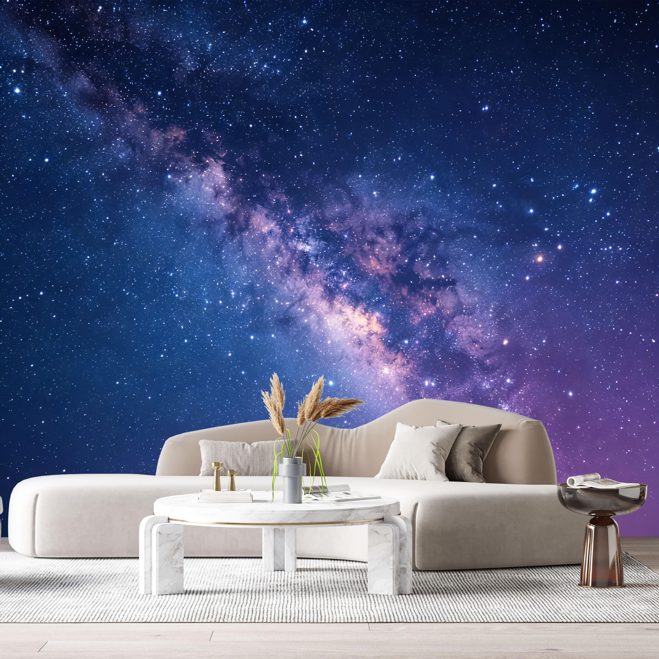Custom Size Wall Murals Galaxy Sky Abstract Starfield Cosmic Space Nebula SelfAdhesive Wall Fabric Removable Large Wallpaper for Photo Living Room