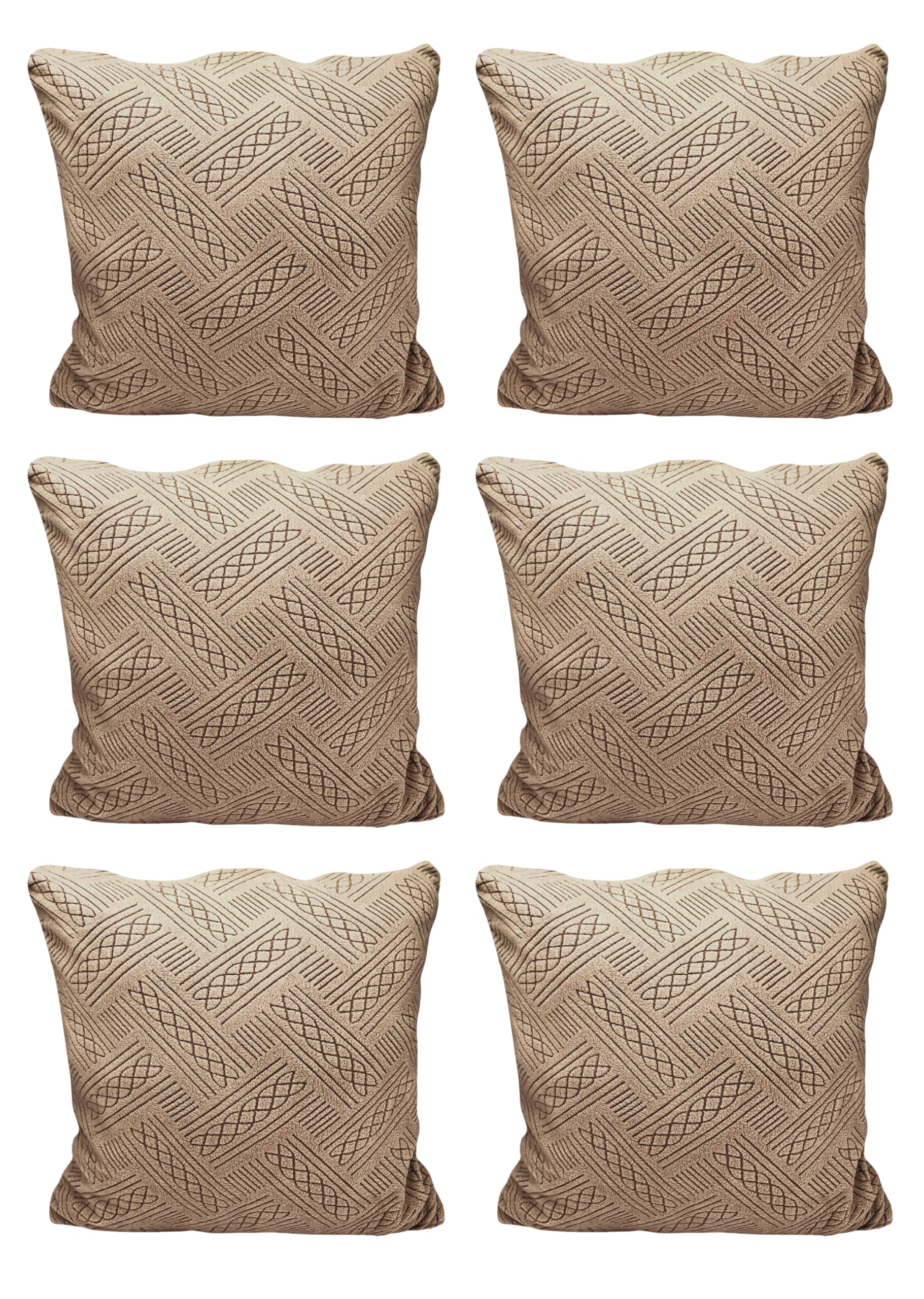 House of Quirk Jacquard Fabric Cushion Cover with Zipper Pack of 6 (Charcoal, 45 x 45 cm) (B0CW2ZZ74B) Amazon Price History, Amazon Price Tracker