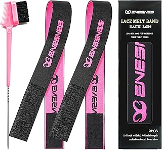 2PCS Wig band,Elastic Bands for Wig,Lace Front Wig Edge Band for Women,Lace Melting Band for Wigs and Baby Hair,Wig Bands for Keeping Wigs in Place,Wig Grip Headband Edge Wrap to Lay Edges