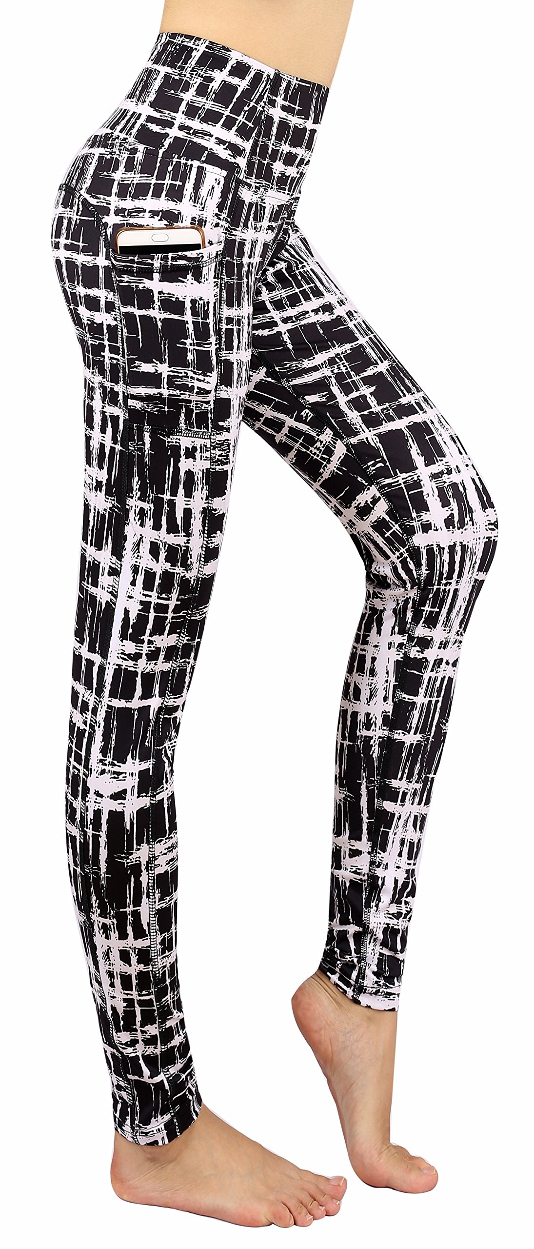 Sugar Pocket Women's Yoga Leggings Fitness Tights Workout Pants Gym Leggings with Side Pocket L