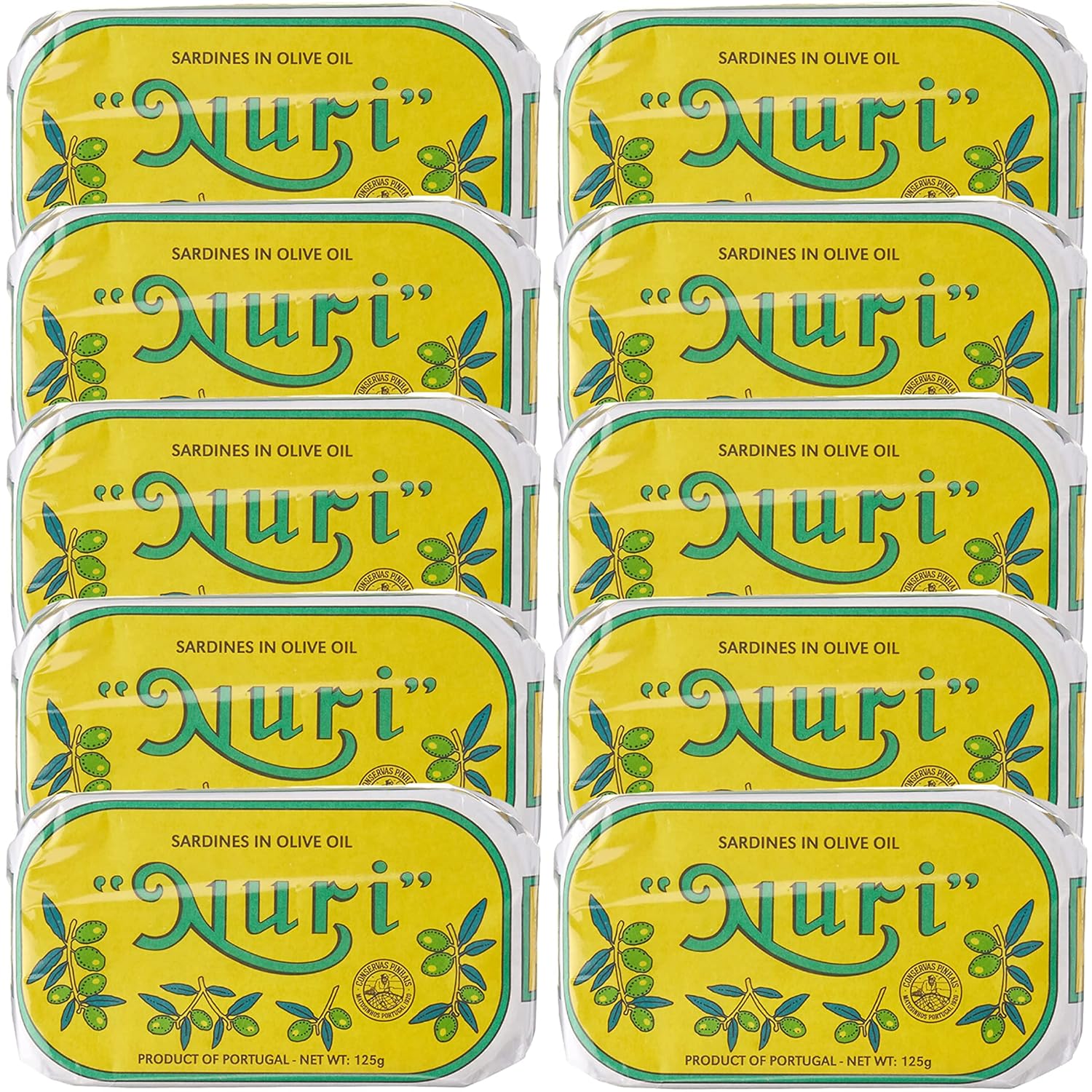 NURI Portuguese Sardines in Olive Oil - 10 Pack - (4.4 oz cans)