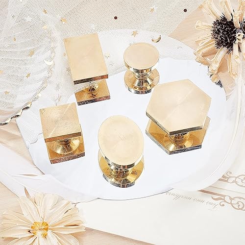 Miniatura 5 de CRASPIRE Reemplazo de cabeza de sello de cera de flor y espada, sello de cera vintage, cabezas cuadradas, solo sin asa, para sobres de letras,