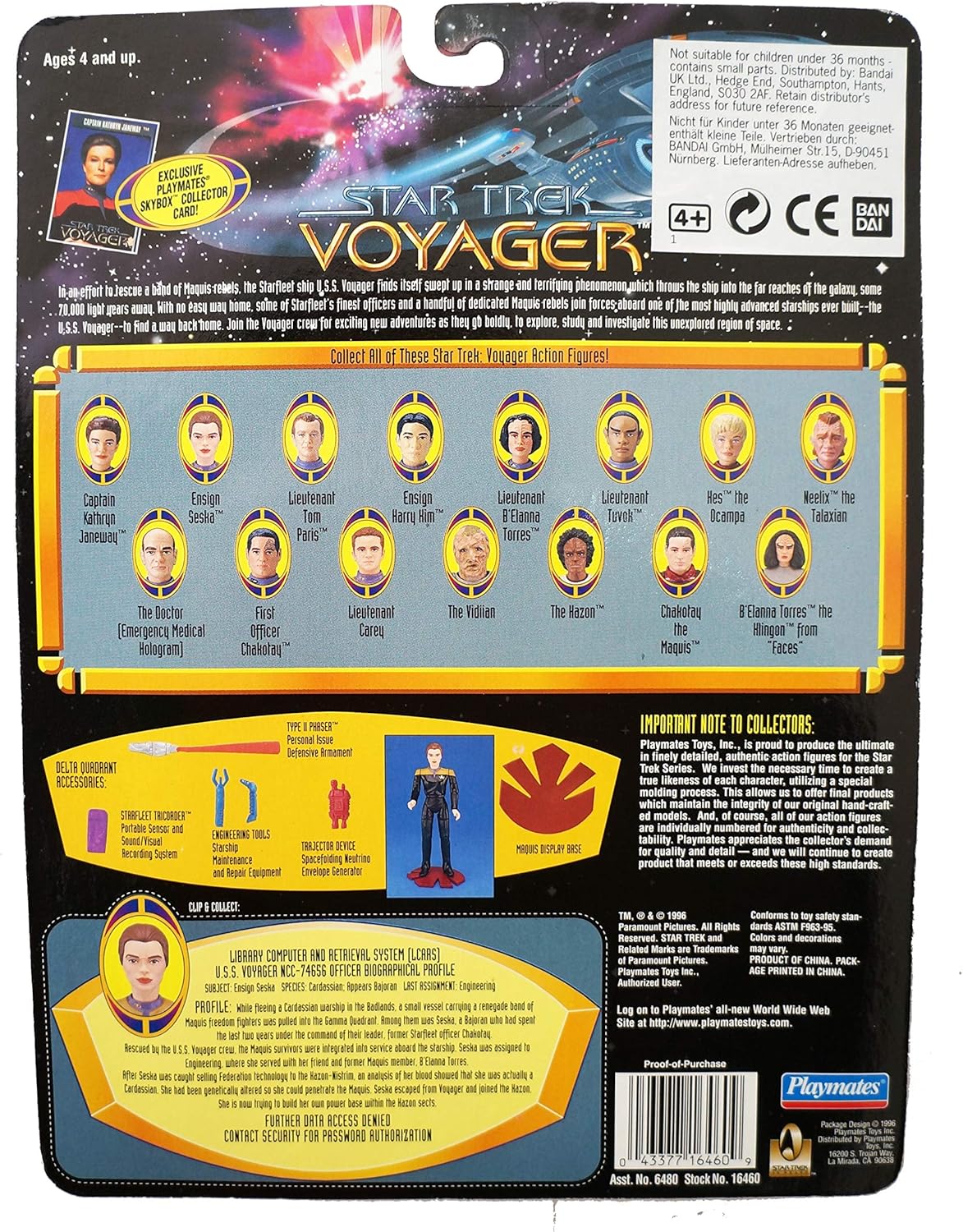 Star Trek Voyager Ensign Seska 4 inch Action Figure