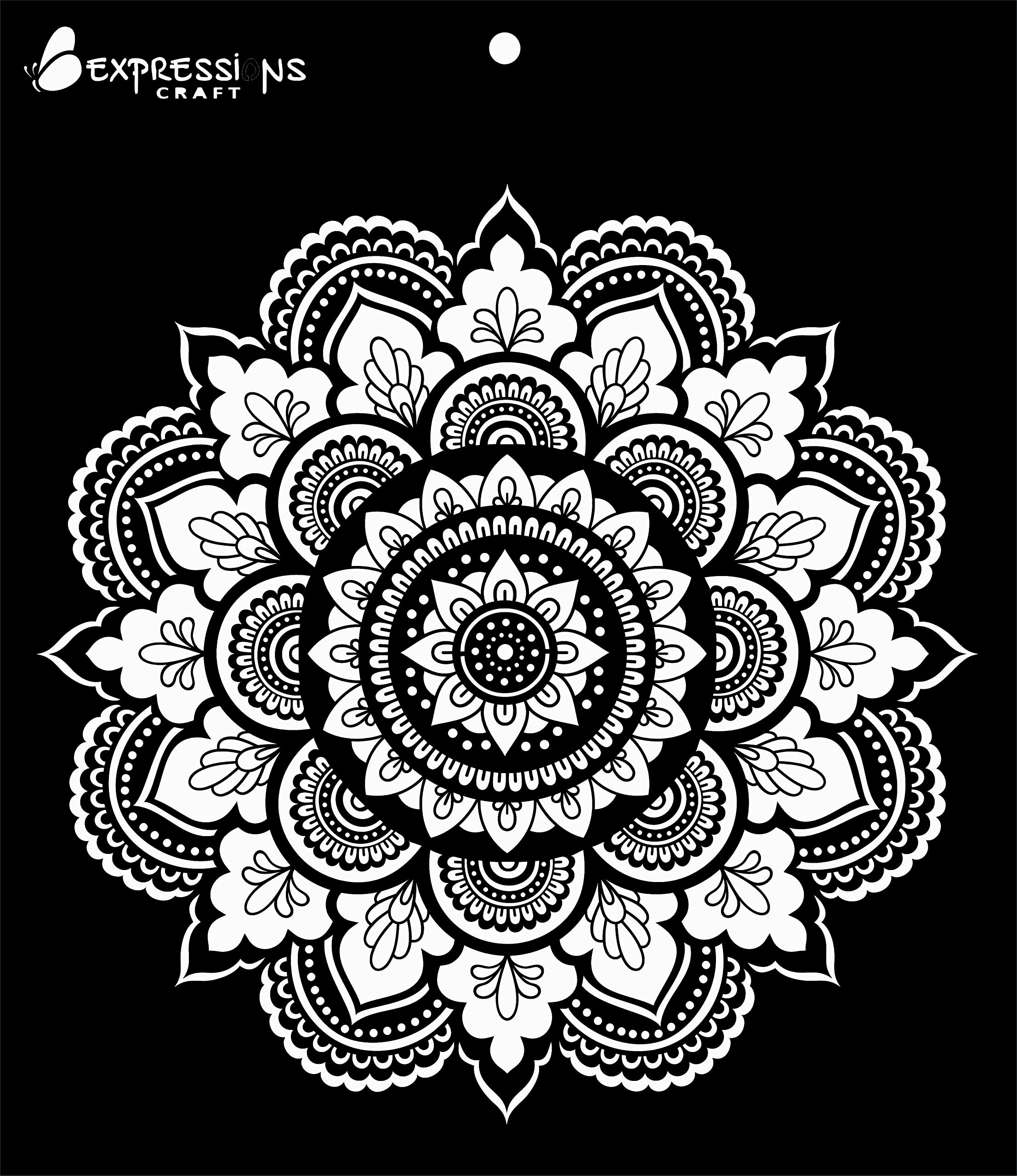 Expressions Craft Stencils Mandala Stencils 12×12| for Mixed Media, Wall Painting, Art and Craft, Home Decor, DIY Craft, Card Making and Fabric Painting, 6"X6"…………………