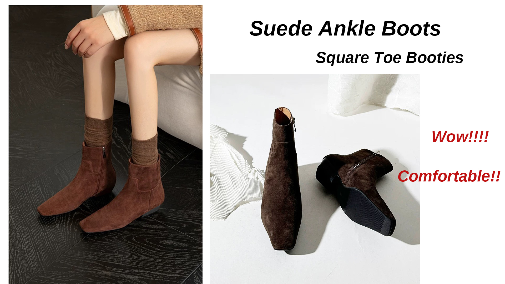 Amazon.com | KysBloes Women Square Toe Ankle Boots Low Heel Snake