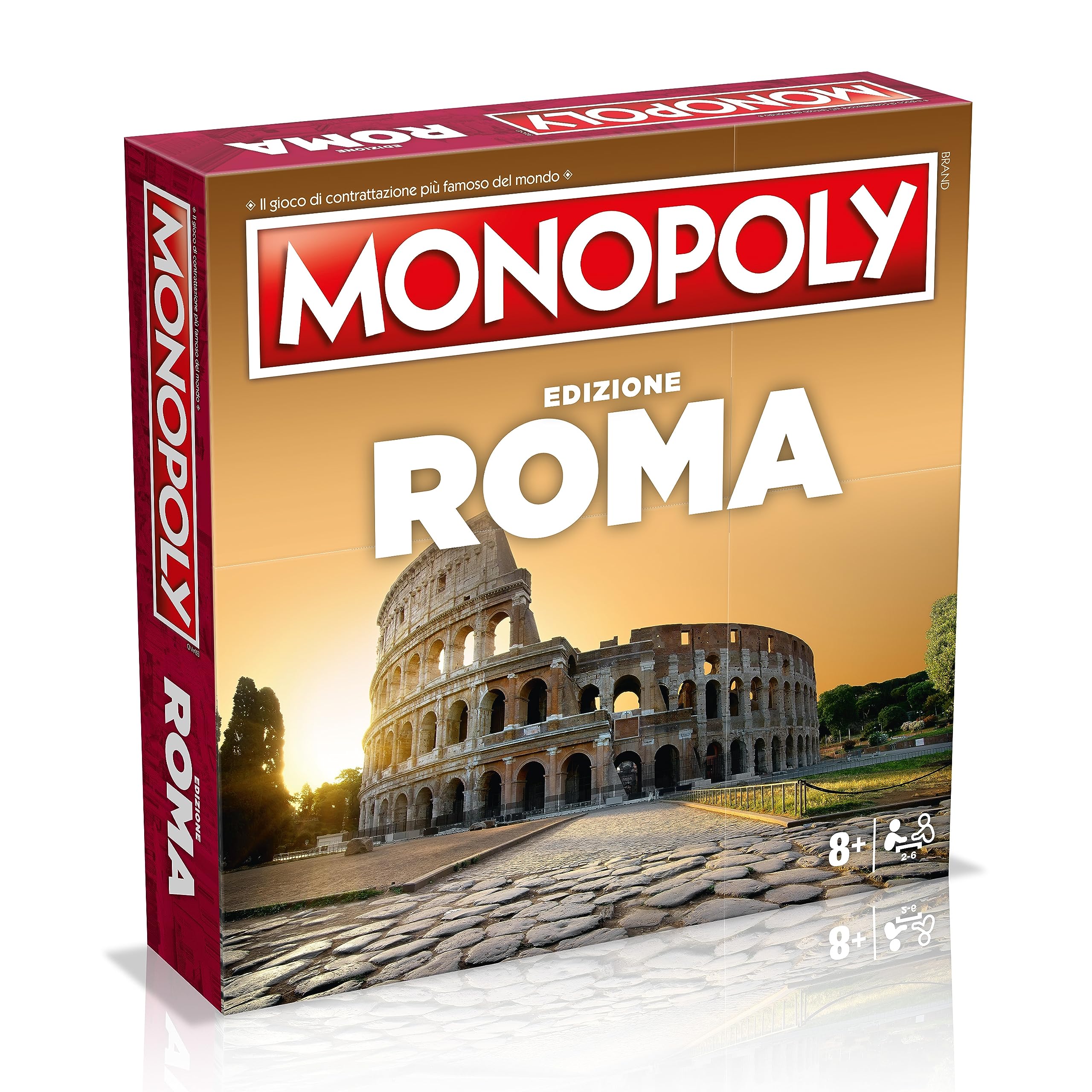 Winning Moves Monopoly Rome City - giochi da tavolo, giochi da tavolo adulti, giochi da tavolo bambini, giochi da tavolo per 2, da 2 a 6 persone, età 8+