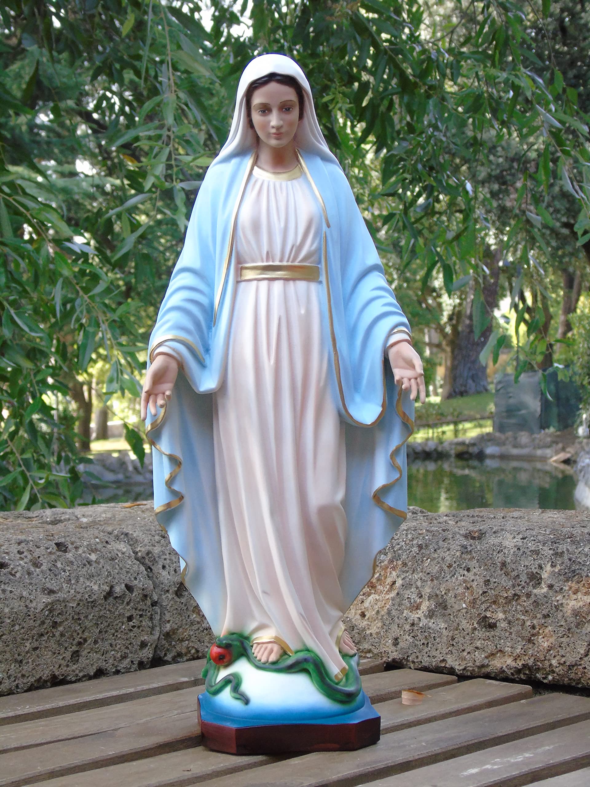 Statua Madonna Immacolata o Miracolosa in Resina - Cm 50 - MADE IN ITALY