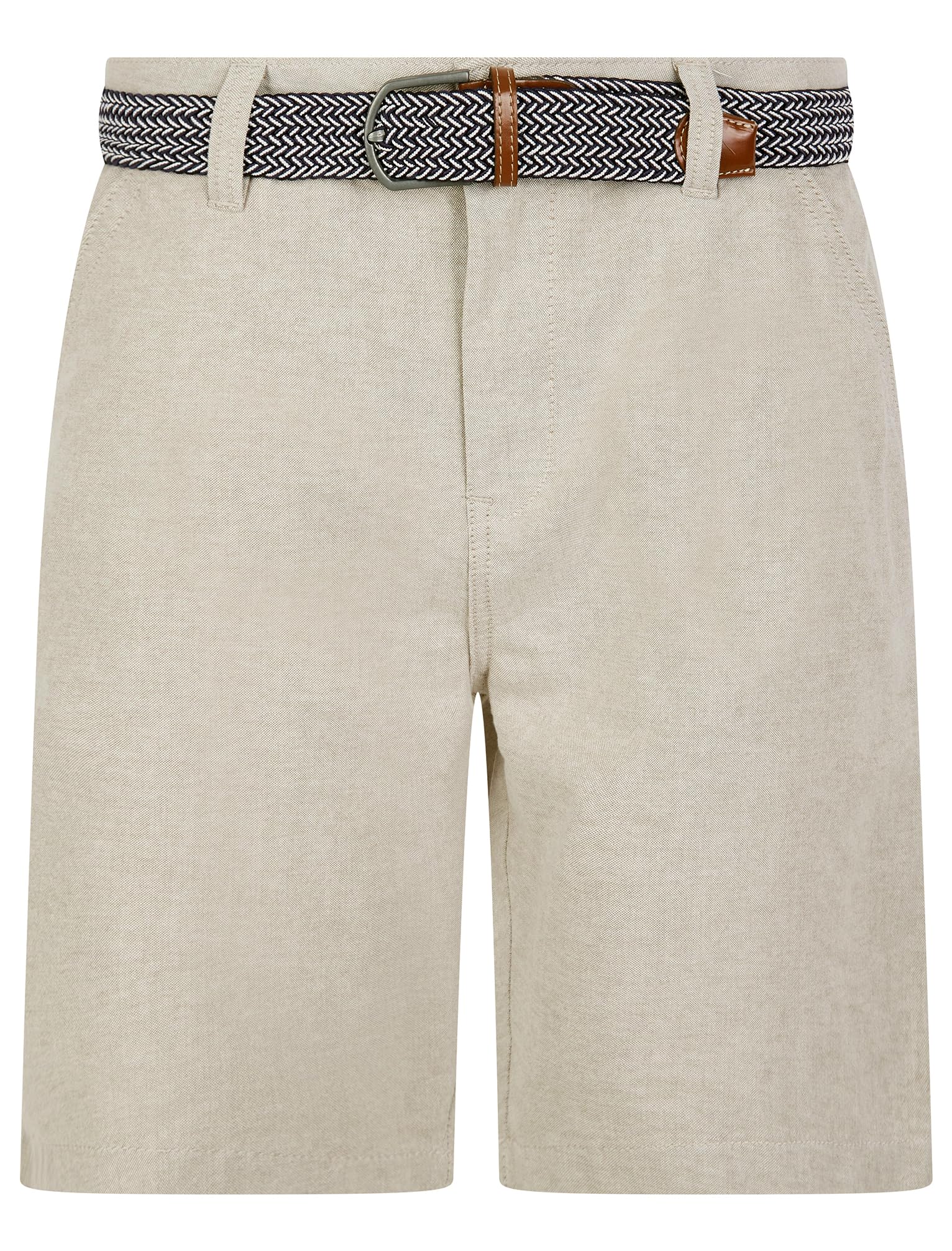 Tokyo Laundry Men's Cotton Summer Chino Shorts with Woven Belt
