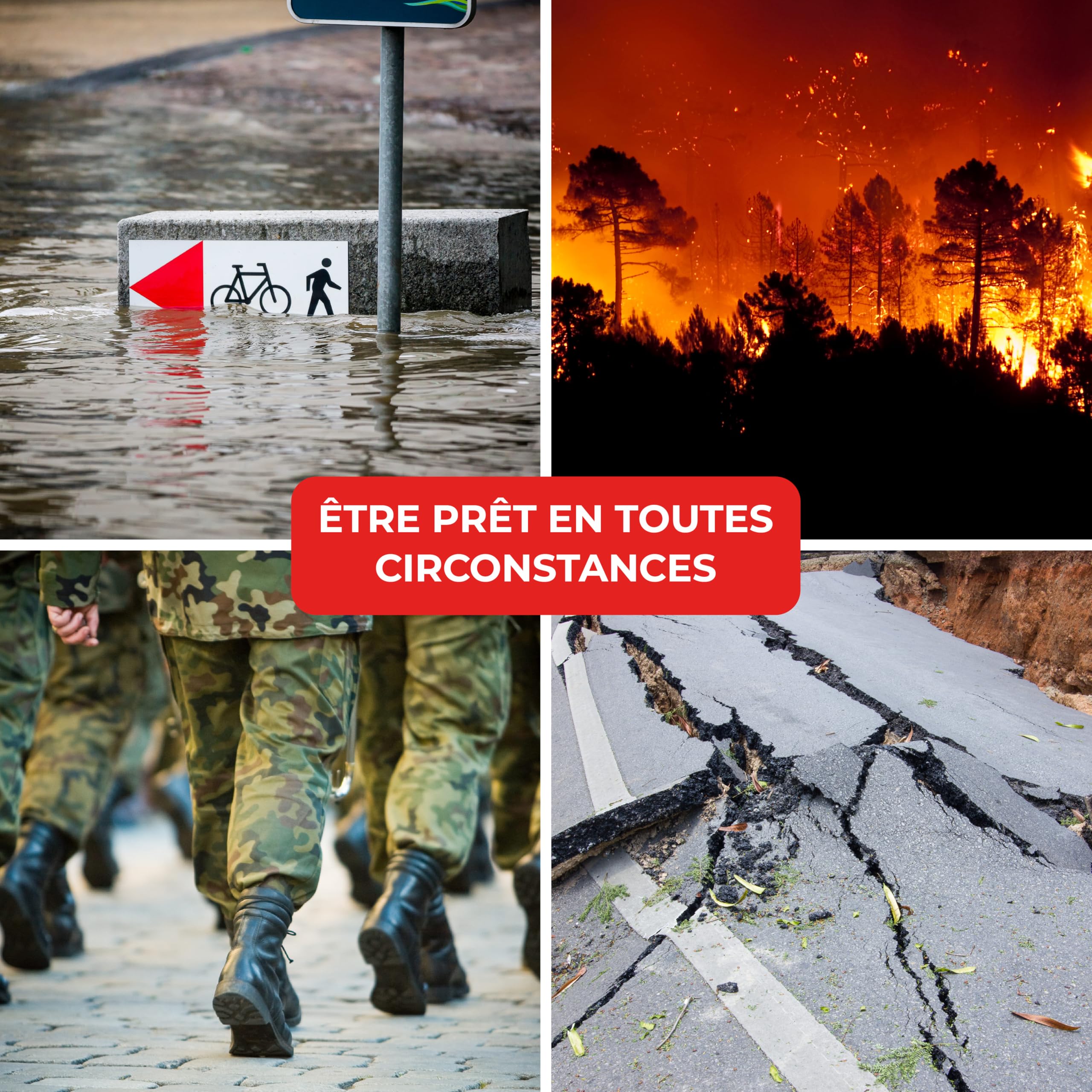 Kit d'urgence 72h Complet – Sac Étanche + Trousse de Secours + Outil Multifonctions + Radio Solaire/Chargeur/Lampe Autonome – Coupure, évacuation ou inondations – Randonnée/Sécu/Premiers Soins