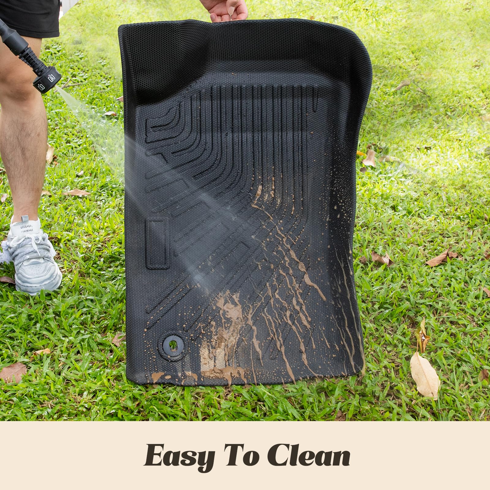 COTAZA Car Floor Mats for Toyota Tacoma 1995 2004 Not Fit Double Cab All Weather Custom Fit Heavy — view 7