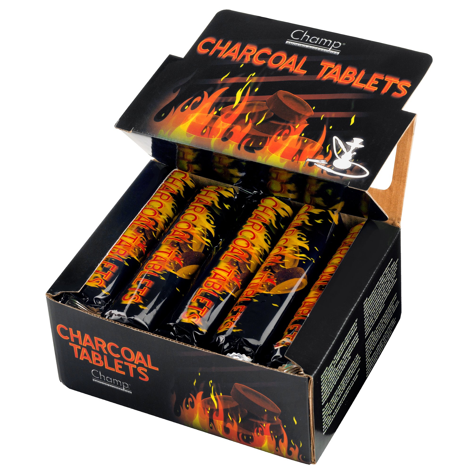 100 Shisha-Kohle-Scheiben – Schnellzündend, 33 Mm, Für Wasserpfeifen