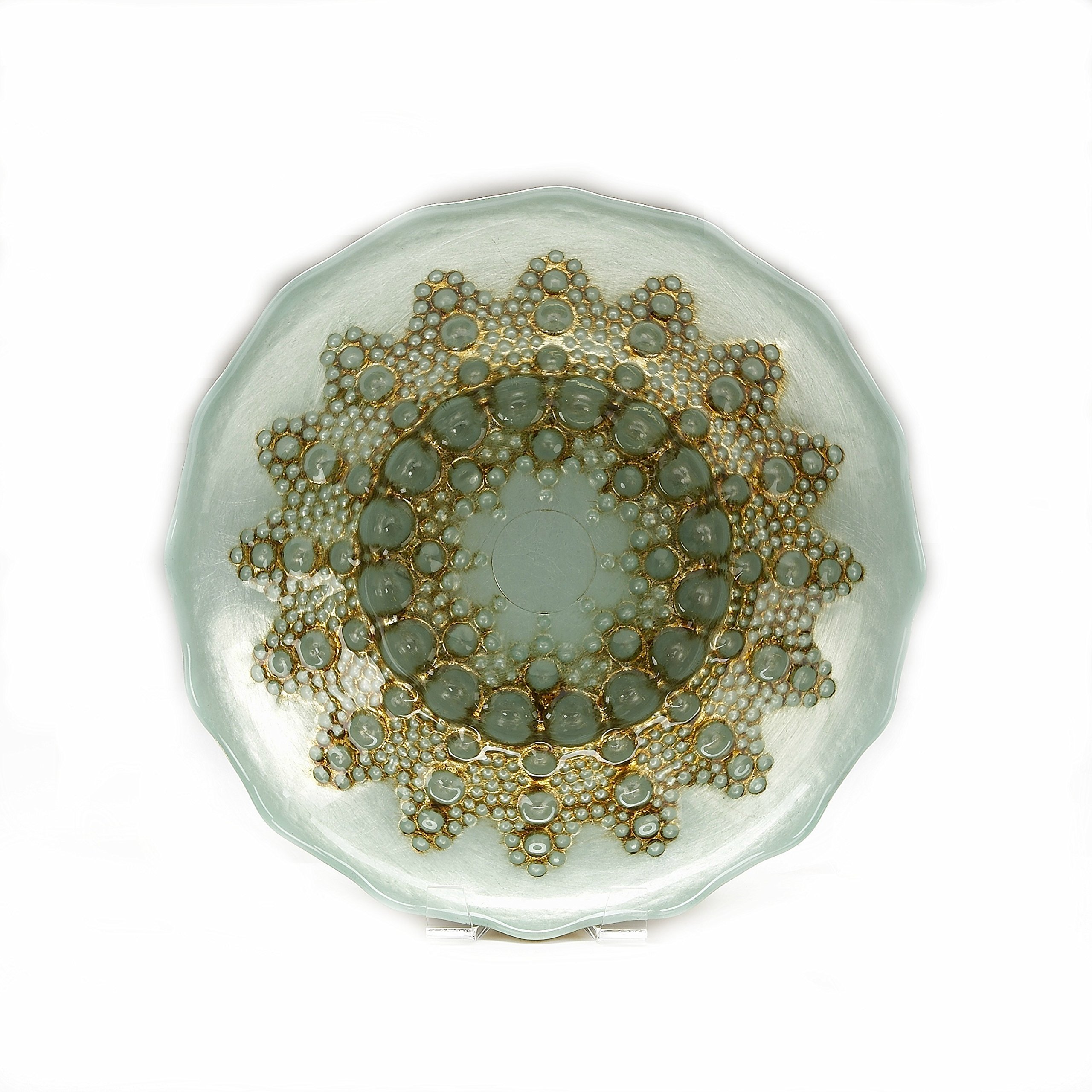 Red Pomegranate Moroccan Bowl Turquoise Gold 7-Inch