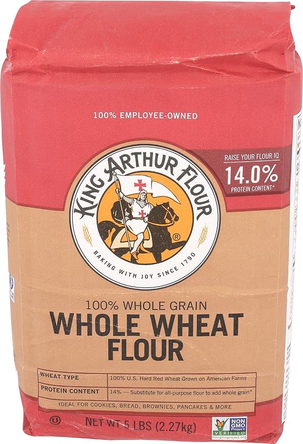 King Arthur Whole Wheat Traditional Flour, 5 lb, 80 Oz