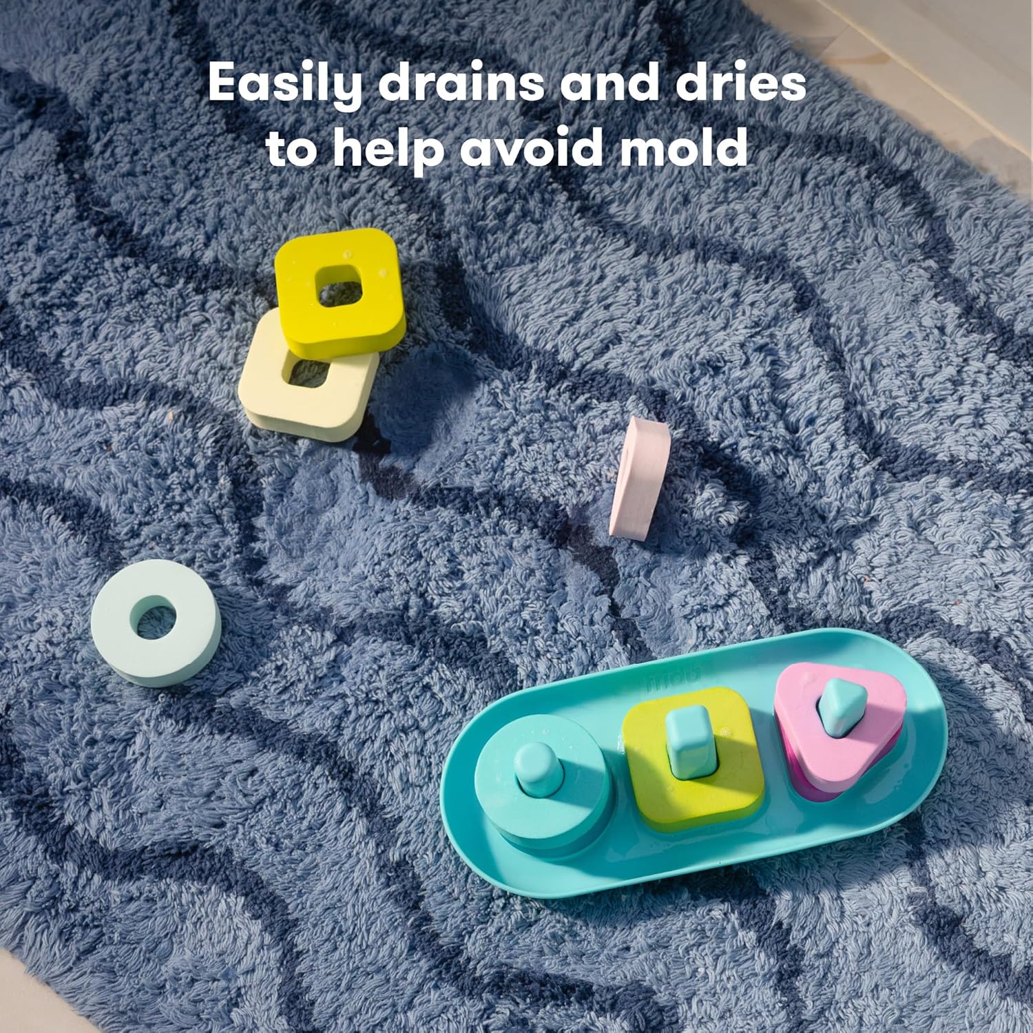 Frida Baby Sort + Solve Bath Puzzle Bath Toy, Matching + Sorting Bath Toys for Toddlers, Play with Purpose, Develop Fine Motor Skills, Sequencing, Problem Solving, Count, Learn Shapes & Colors