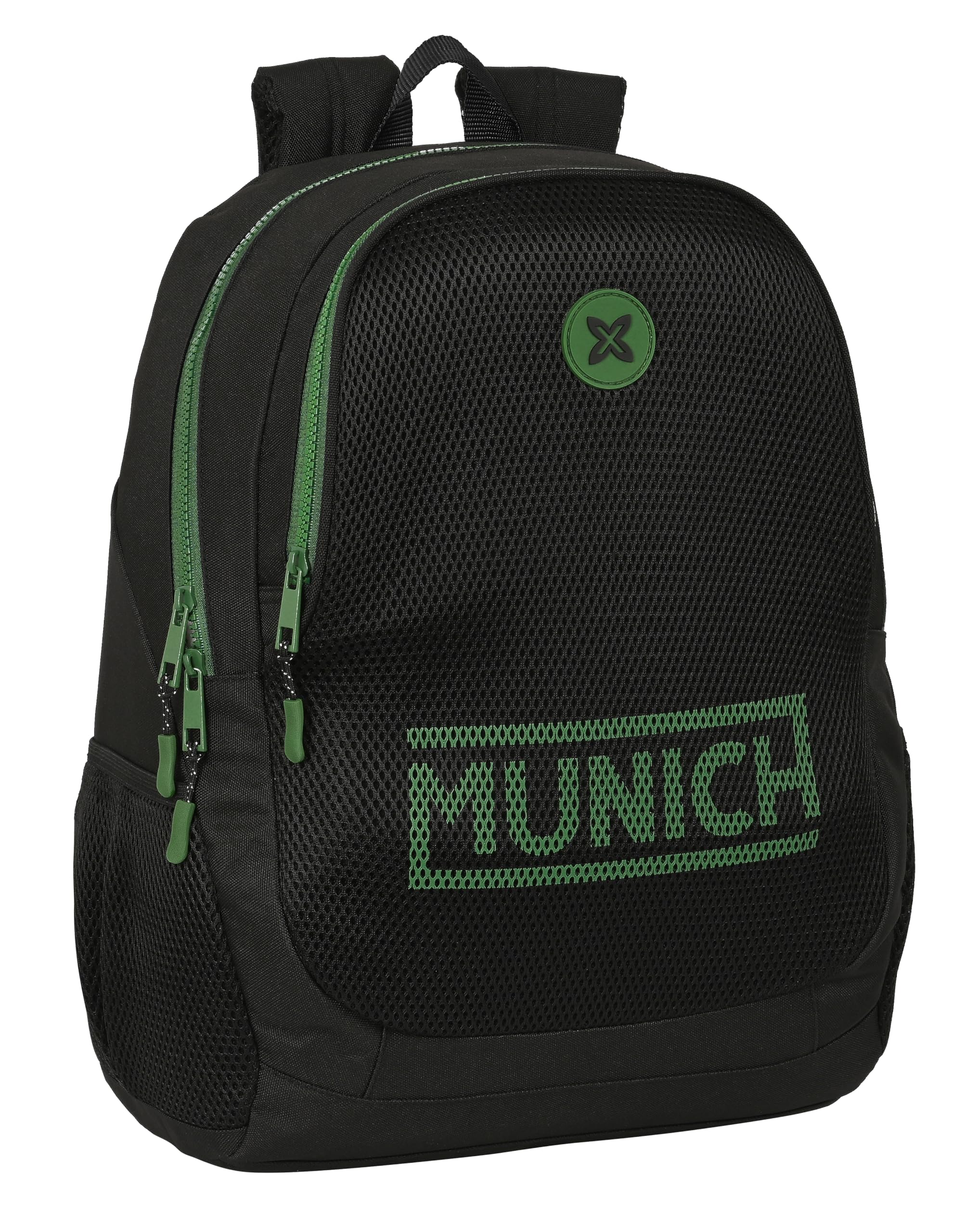 Safta MUNICH CAVIAR - Mochila Escolar Infantil, Ideal para Niños de Diferentes Edades, Cómoda y Versátil, Calidad y Resistencia, 32x16x44 cm, Color Negro