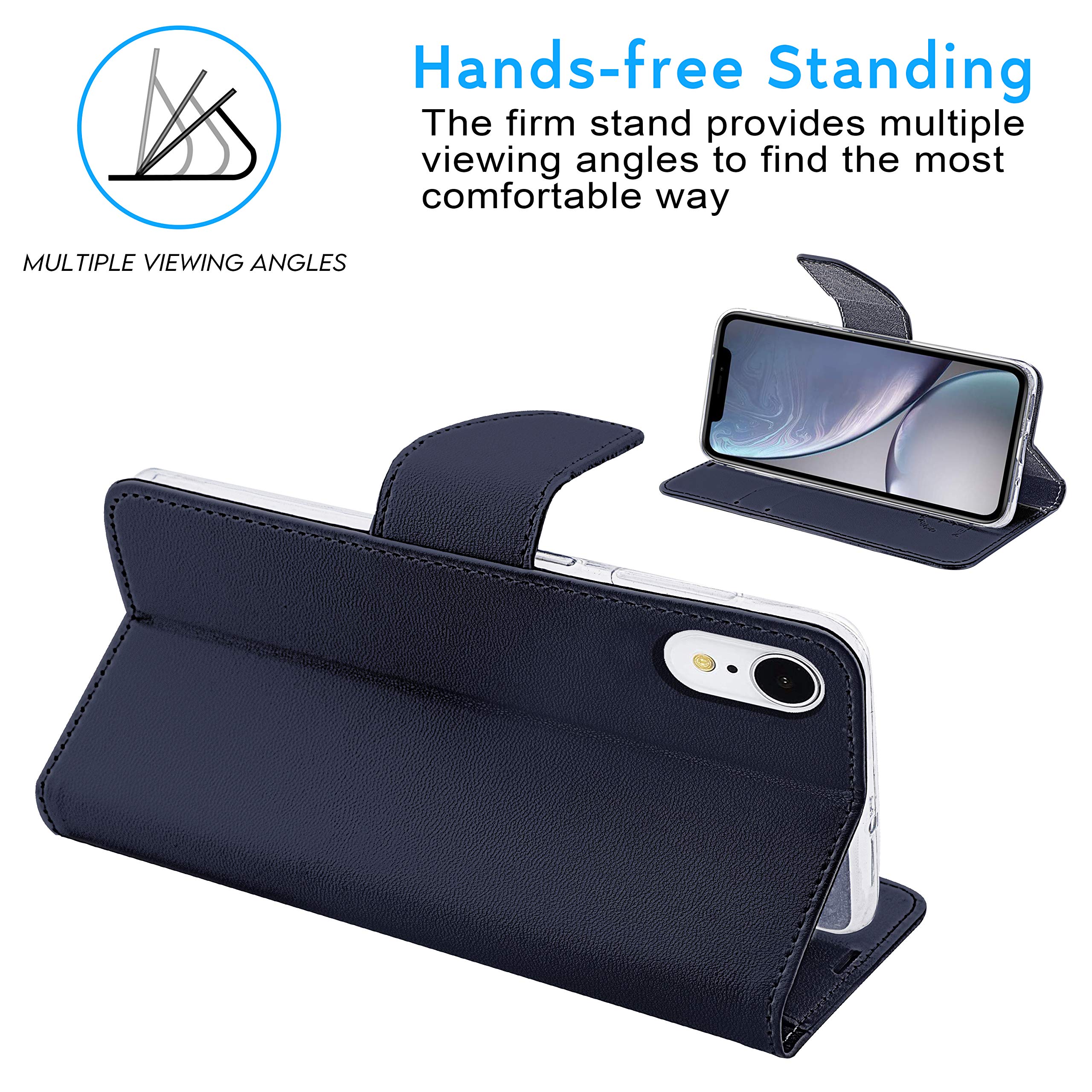 N NEWTOP Funda Para IPhone 11 Con Ventana De Notificaciones – Flip Magnética De Cuero, Soporte Horizontal, Protección Total (Rojo)