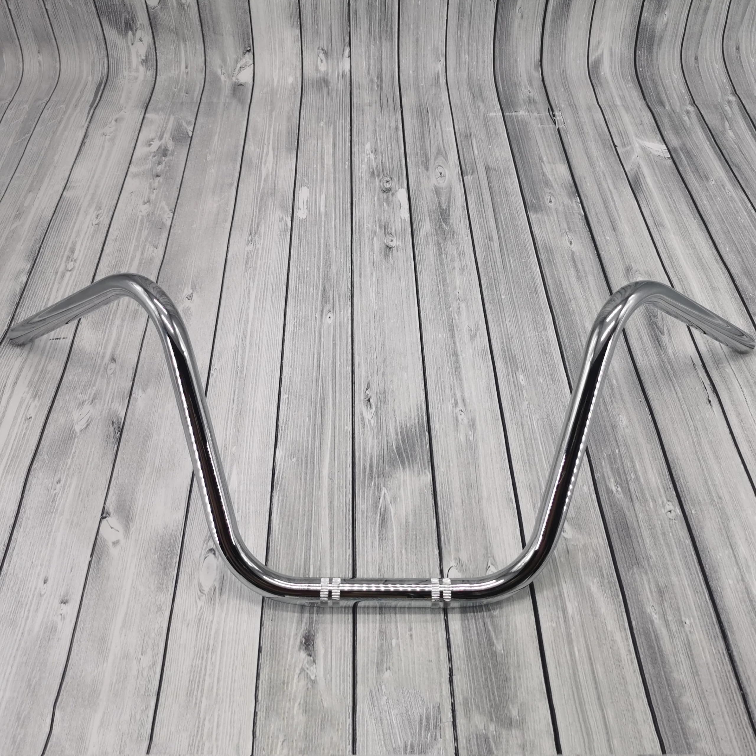 kierownica motocyklowa 22mm bardzo wysoki motocykl uchwyt do skutera rower retro Bobber Chopper Cruiser Dyna Softail kierownica Vintage kierownice motocyklowe(Chrome)