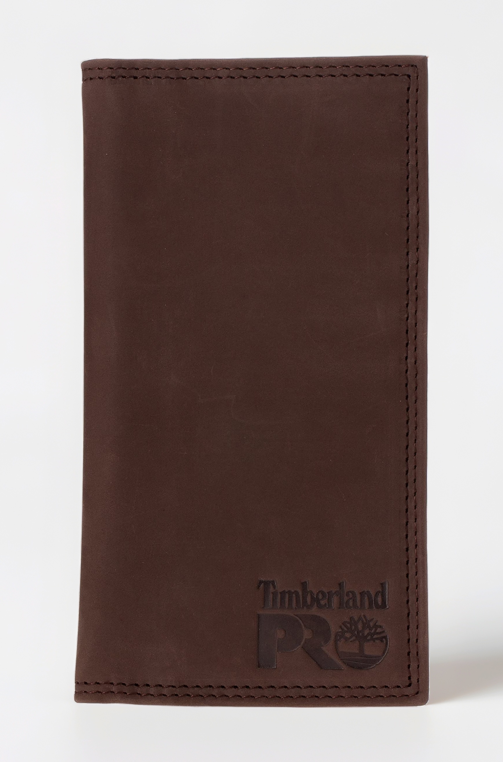 Timberland PRO Men's Leather Long Bifold Rodeo Wallet with RFID, Dark Brown, One Size