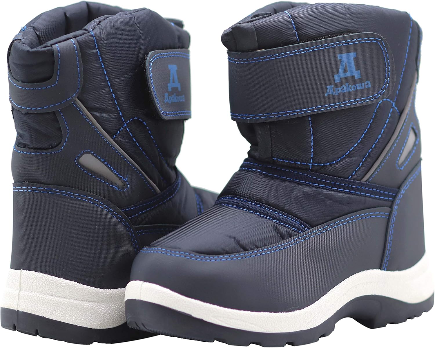 Apakowa Kids Boys Girls Cold Weather Water Resistant Winter Snow Boots (Toddler/Little Kid/Big Kid)