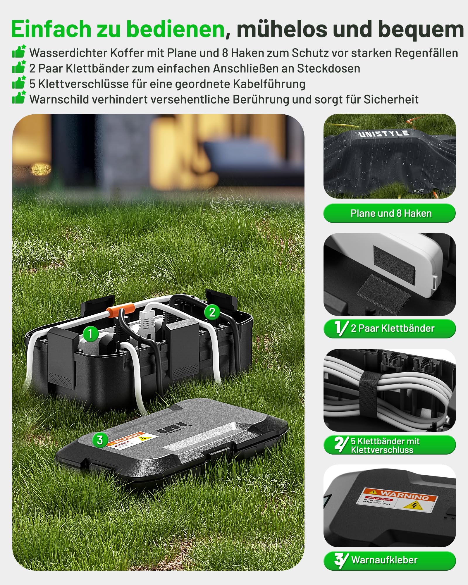 Boitier Etanche, IP55 Medium Boîtes à Bornes électriques, Boite Etanche Electrique Exterieur, Idéal Pour Protéger les Multiprises, Lumières de Noël, Dimensions intérieures = 26 cm x 15 cm x 12 cm