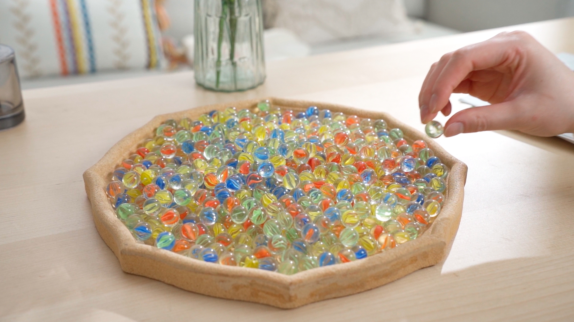 Amazon.com: Zhanmai 500 Pieces Color Mixing Glass Marbles 0.56