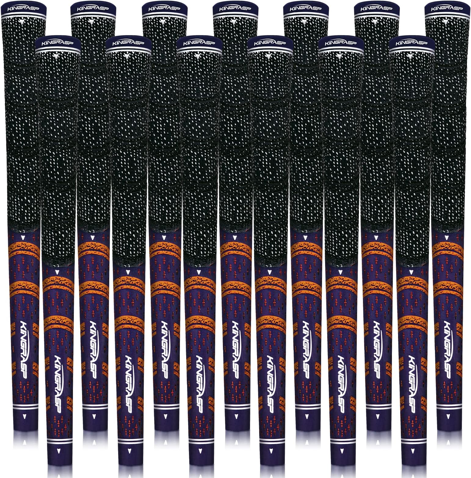KINGRASP Innovative Golf Grip，13 Pack Midsize/Standard.sizeGolf Club Grips,Unique All-Weather Brushed Cotton Cords Golf Club Grips，Excellent Abrasion and Tear Resistance