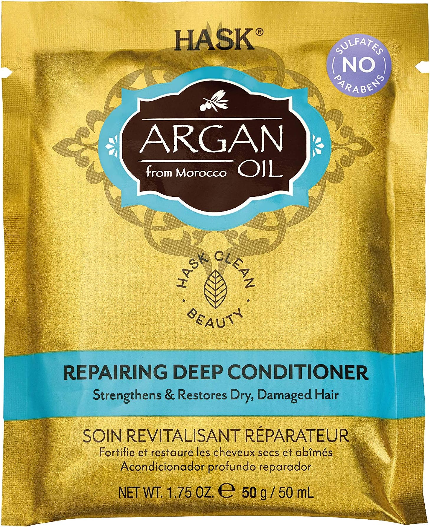 HASKArgan Oil From Morocco Repairing Deep Conditioner, Hair Treatment 1.75 oz (Pack of 10)