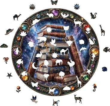 Ahşap Puzzle Yetişkin - Bilgelik Kitapları - 252 Parça, 29 x 29 cm - Yapıştırıcı Folyo Dahil - Benzersiz Şekilli Parçalar & Özel Figürler - A1-22