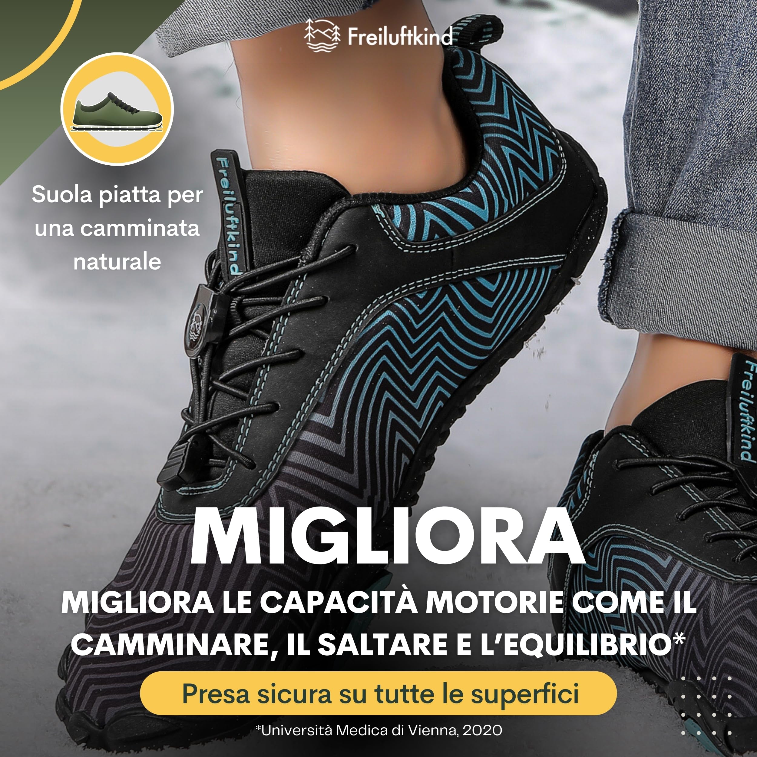 Freiluftkind Overland Barefoot Shoes idrorepellenti e Foderati – Scarpe Barefoot Unisex per l'inverno – Scarpe Calde Impermeabili
